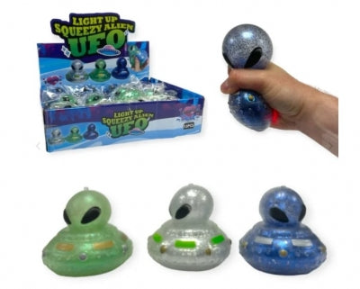 Light up Squeeze alien UFO