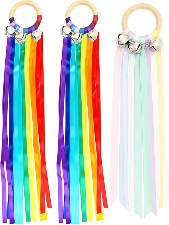 Colourful wooden Ribbons with bells