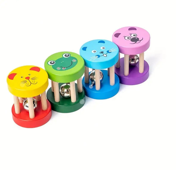 Wooden Animal Bell Rattle