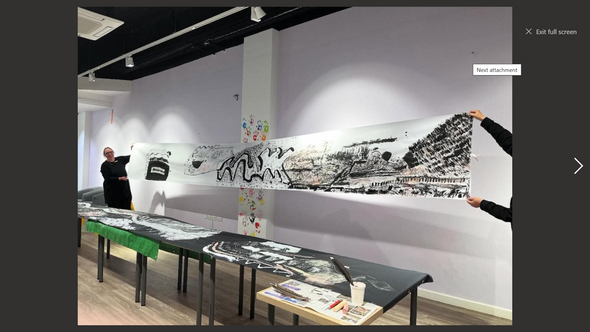 Relaxed art exhibition preview