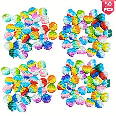 Love heart pop it keychain
