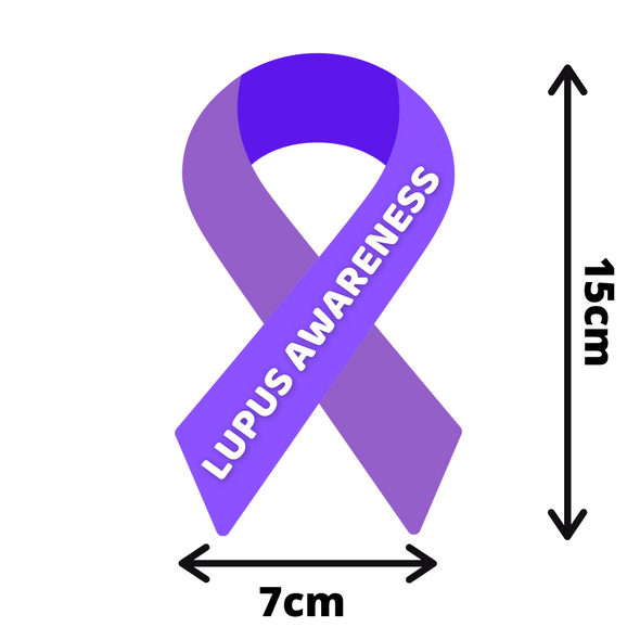 Lupus Awareness Ribbon Vinyl Car Sticker