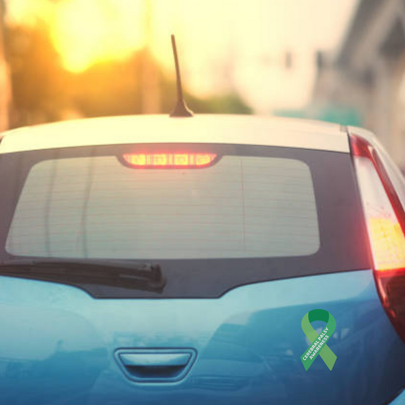 Cerebral Palsy Awareness Ribbon Vinyl Car Sticker