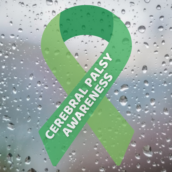 Cerebral Palsy Awareness Ribbon Vinyl Car Sticker