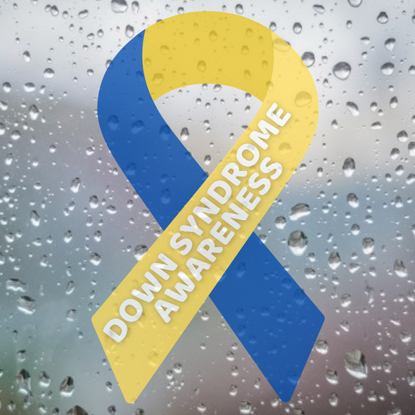 Down Syndrome Awareness Ribbon Vinyl Car Sticker