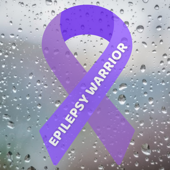 Epilepsy Warrior Ribbon Vinyl Car Sticker