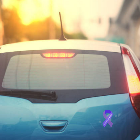 Epilepsy Warrior Ribbon Vinyl Car Sticker